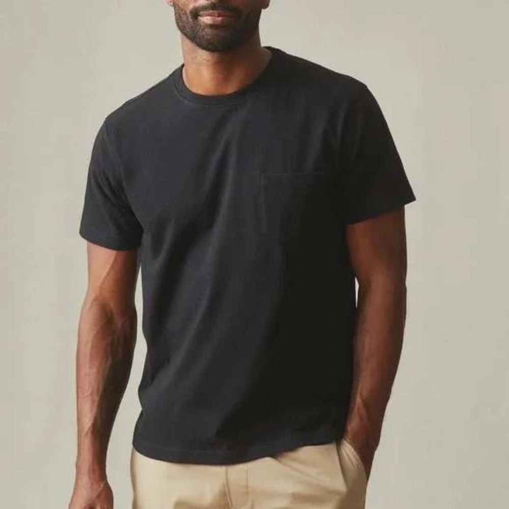 NEW American‎ Giant Mens XL Black Pocket T-Shirt Short Sleeve USA Cotton Tee